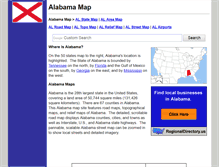 Tablet Screenshot of alabama-map.org